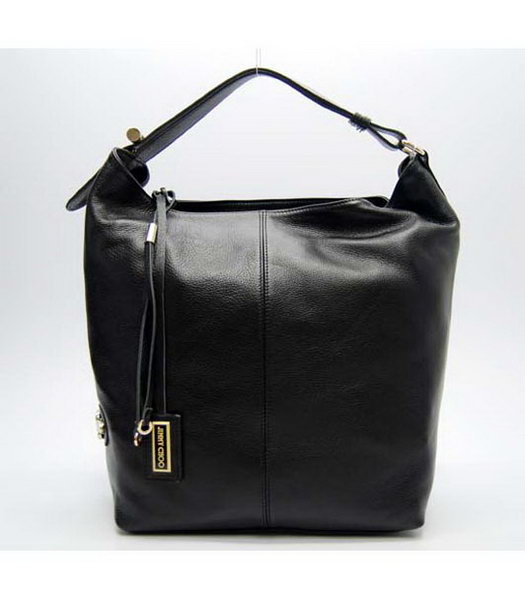 Jimmy Choo in pelle di vitello Hobo Tote Bag in Black